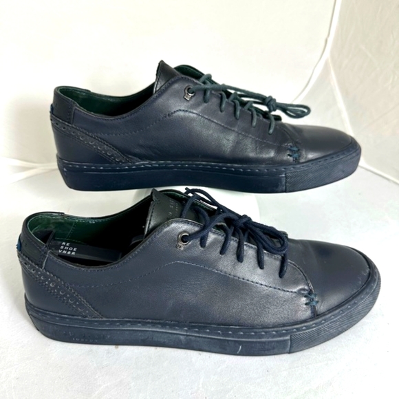 Ted Baker London Other - Ted Baker London Men's Princc Leather Blue Black Casual Oxford Dress Sneakers, 8